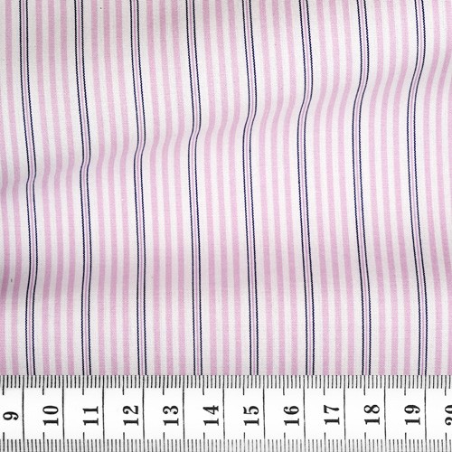 Poplin Stripes Blue Pink