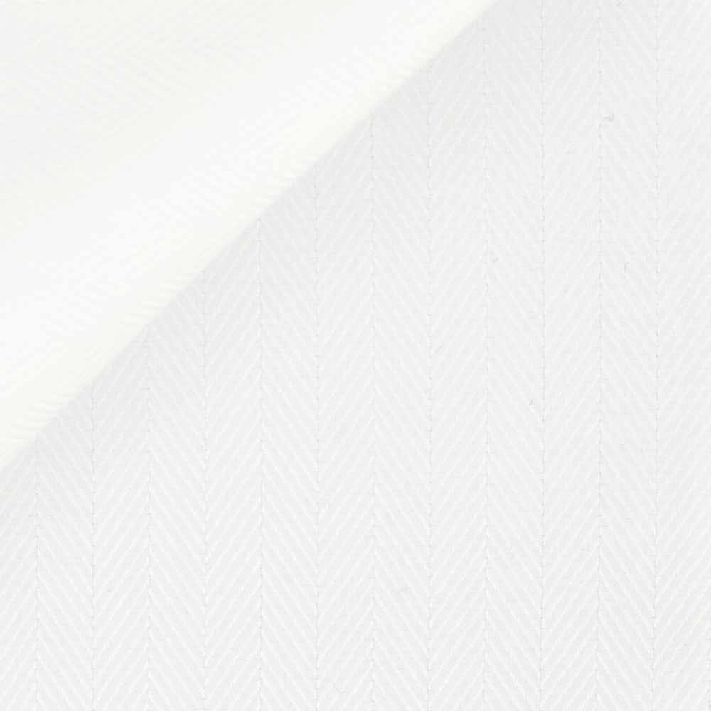 Herringbone Plain White