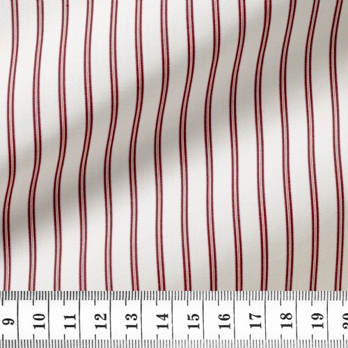 Poplin Stripes Red Blue