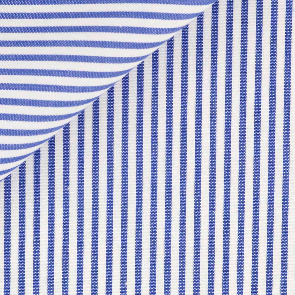 Poplin Stripes Blue White