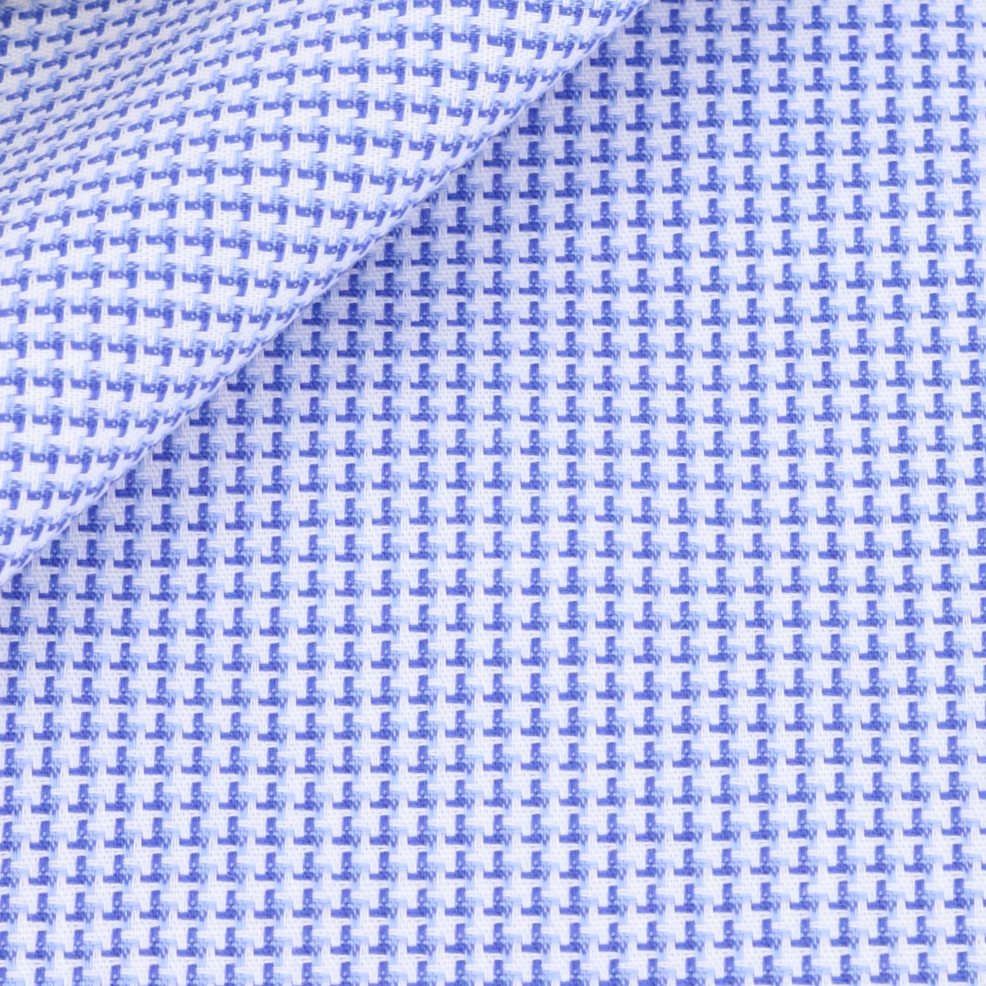 Houndstooth Plain Blue
