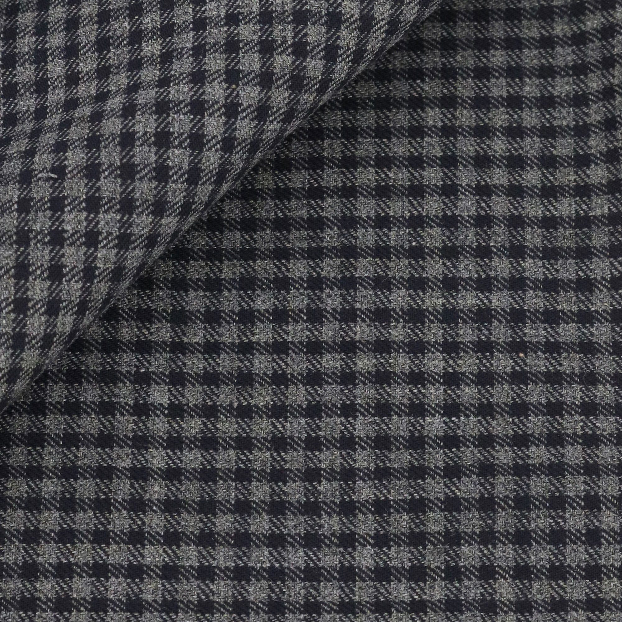 Twill Check Pattern Grey Black