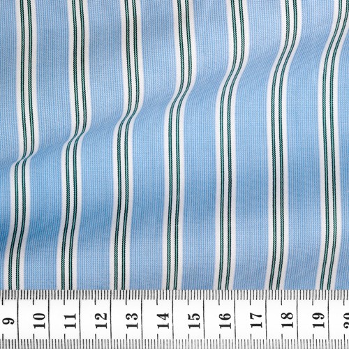 Poplin Stripes Blue Green