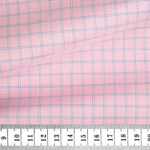 Poplin Check Pattern Pink Blue