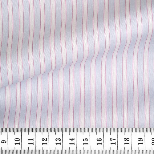 Twill Stripes Blue Pink