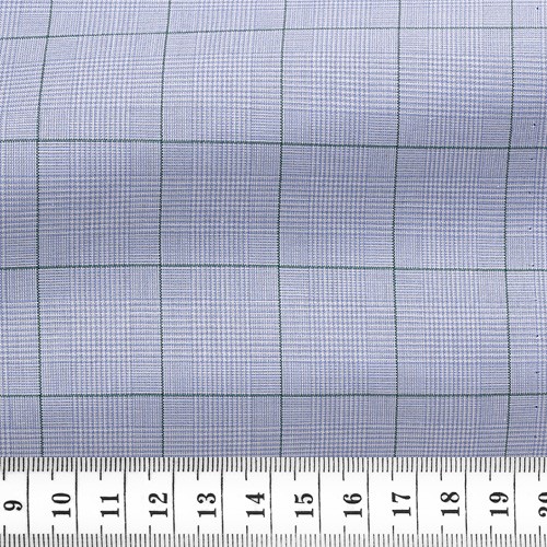 Poplin Check Pattern Blue Green