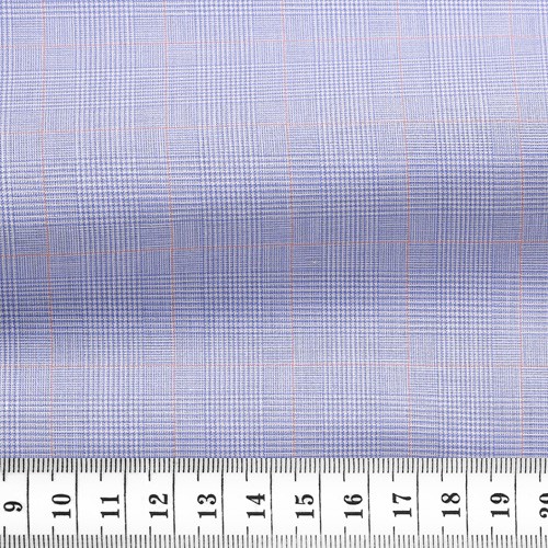 Poplin Check Pattern Blue Pink