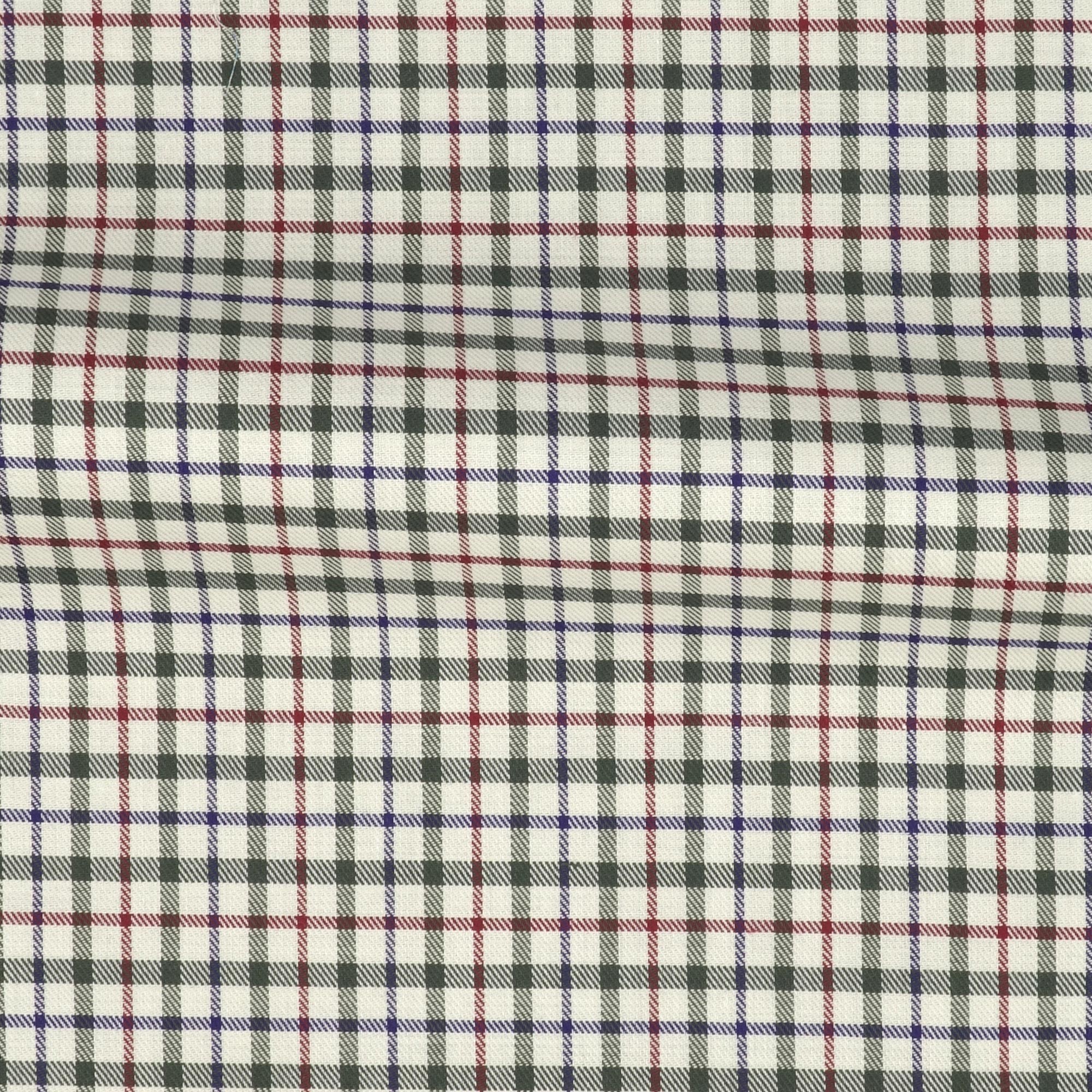 Twill Check Pattern Green Red