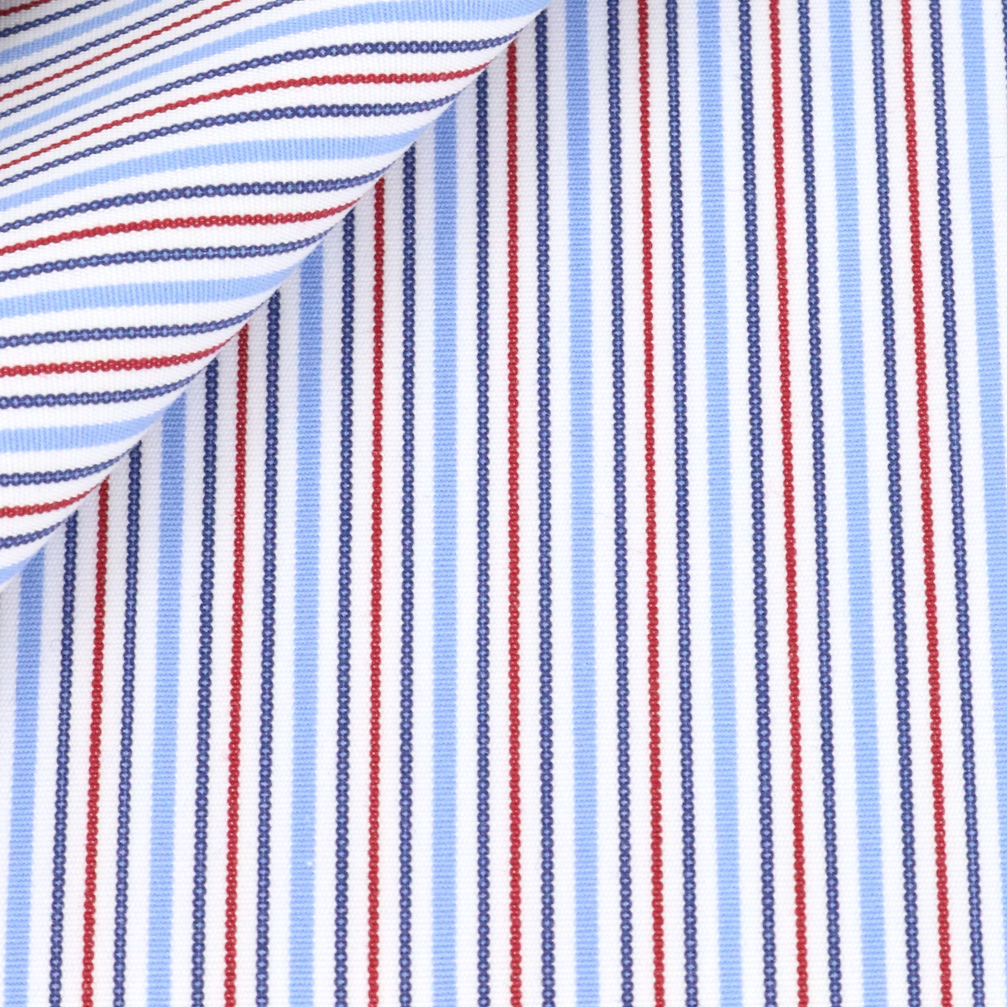 Poplin Stripes Blue Red
