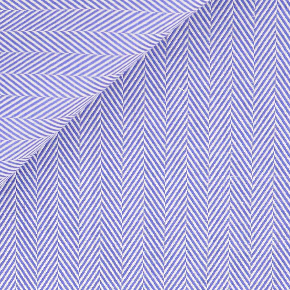 Herringbone Plain Blue