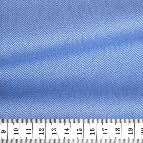 Herringbone Plain Blue