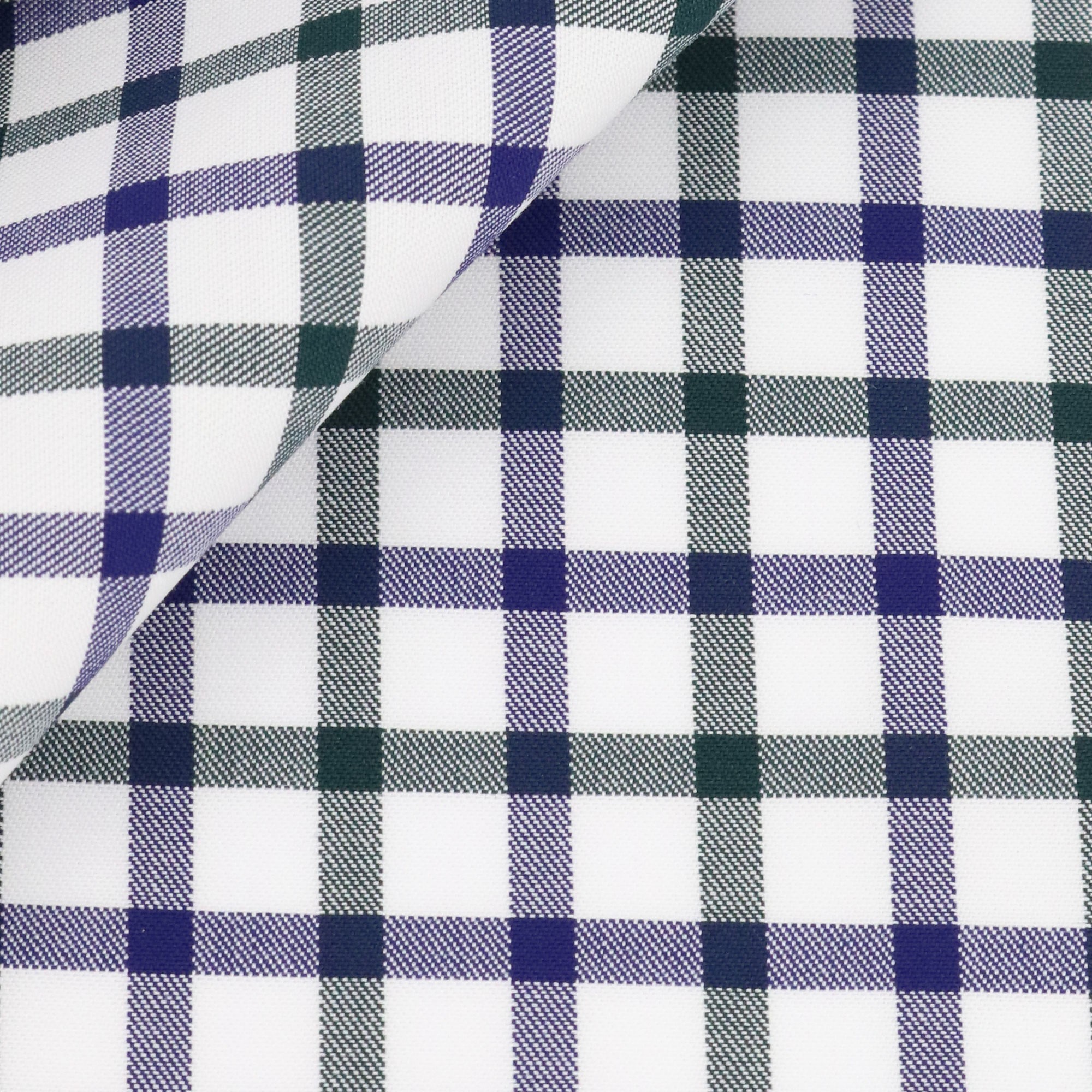 Twill Check Pattern Blue Green