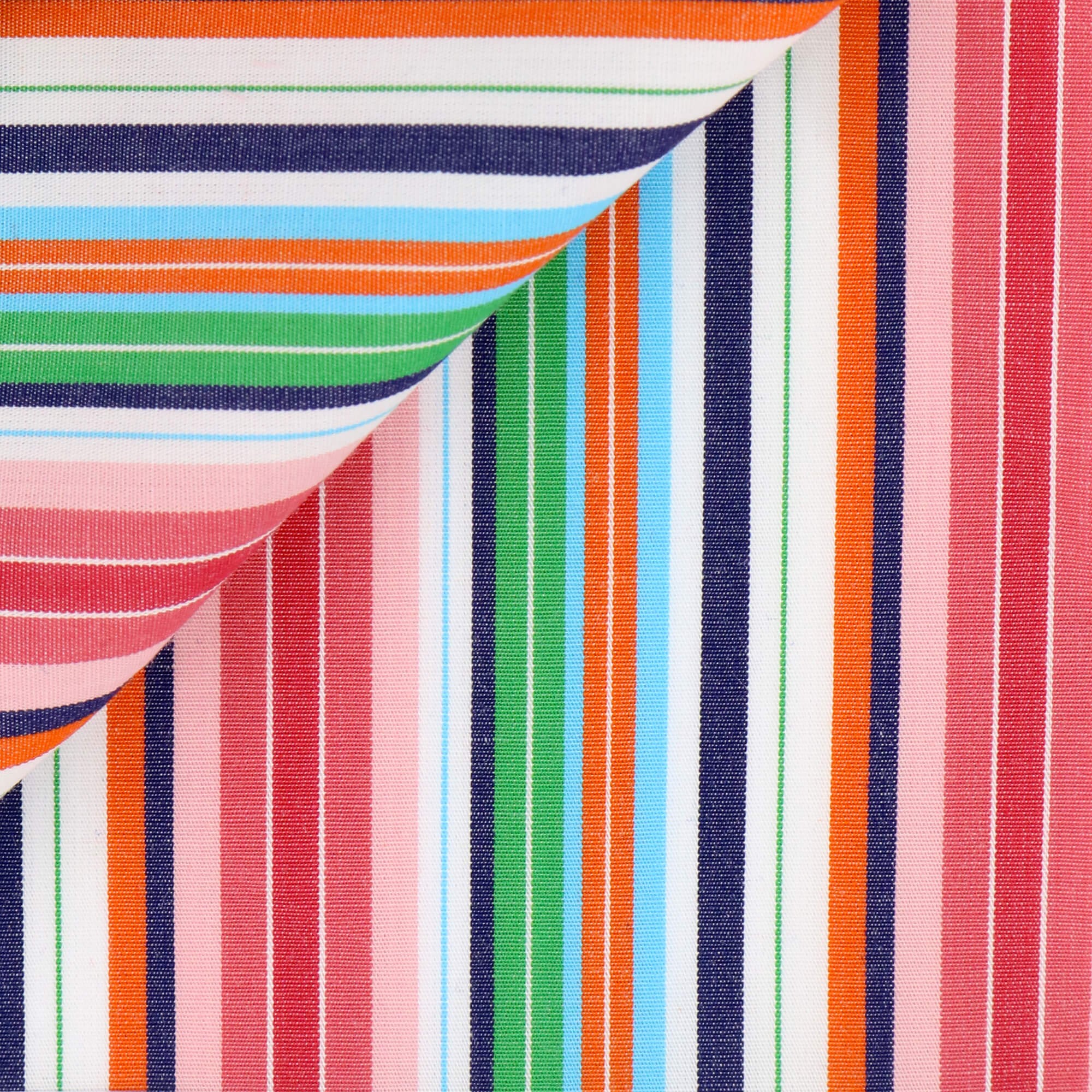 Poplin Stripes Pink Green