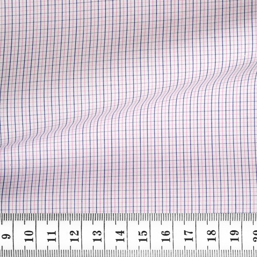 Poplin Check Pattern Blue Pink