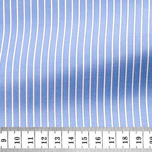 Poplin Stripes Blue White