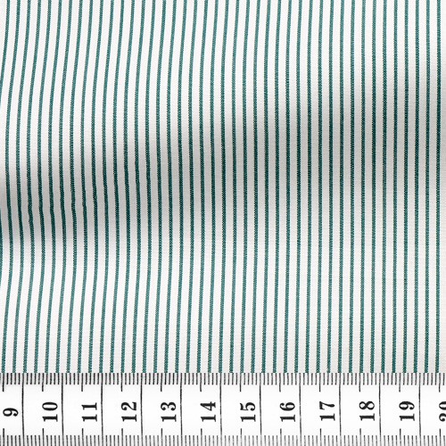 Poplin Stripes Green White