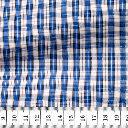 Poplin Check Pattern Blue White