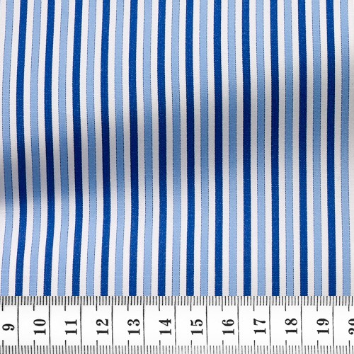 Poplin Stripes Blue White