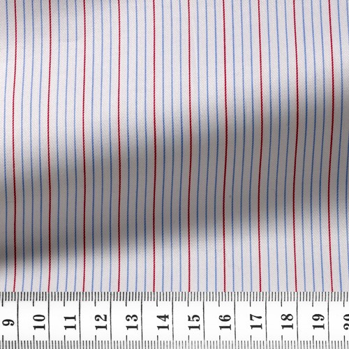 Twill Stripes Blue Red