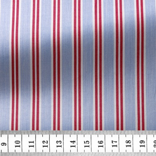 Twill Stripes Blue Red