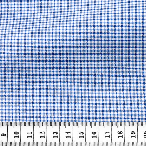 Zephir Check Pattern Blue White