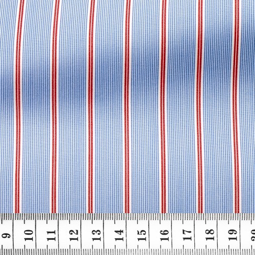 Poplin Stripes Blue Red