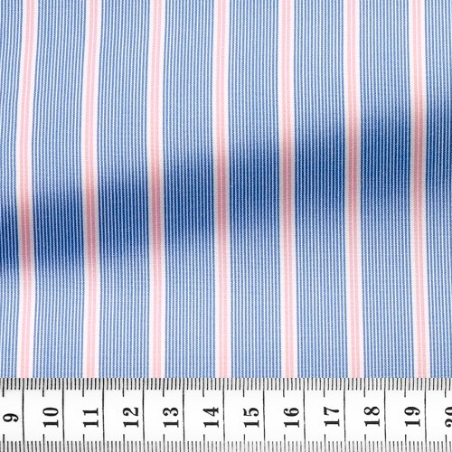 Poplin Stripes Blue Pink
