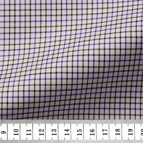 Twill Check Pattern Green Purple