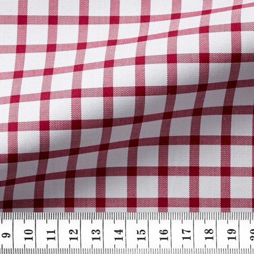 Twill Check Pattern Red