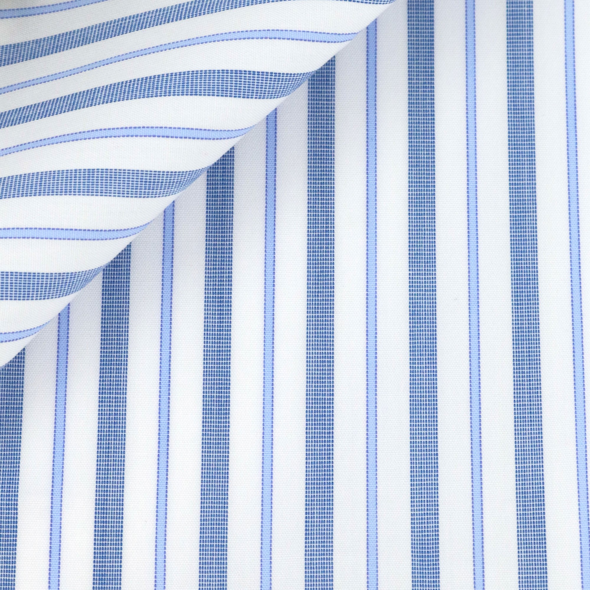 Poplin Stripes Blue Pink
