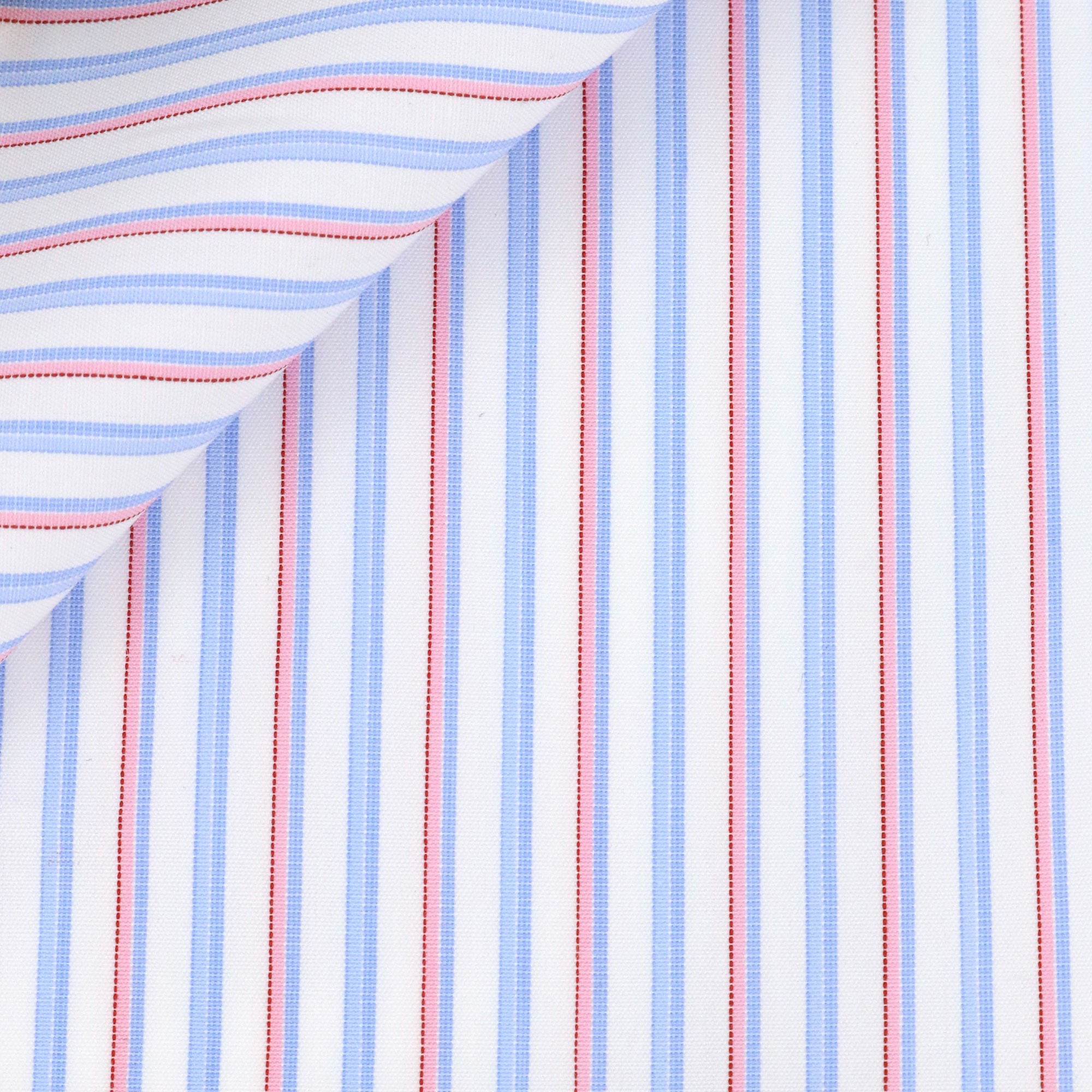 Poplin Stripes Blue Pink