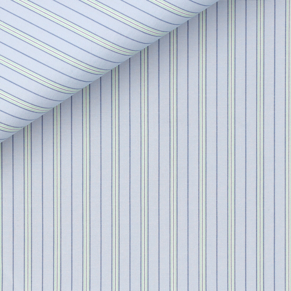 Poplin Stripes Blue Green