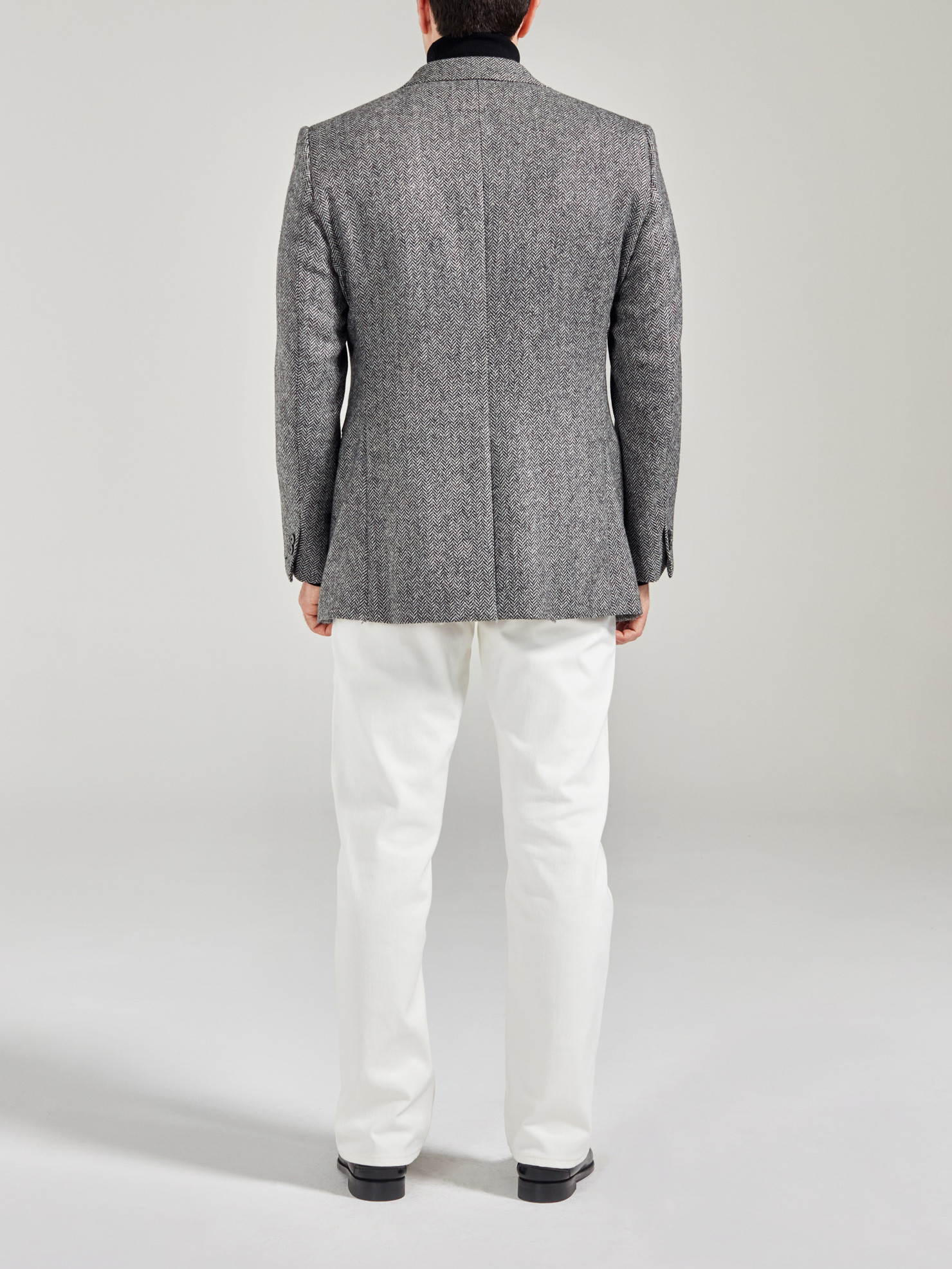Grey and Black Herringbone Jacket VEPS370/2002/01AH23 | Swann