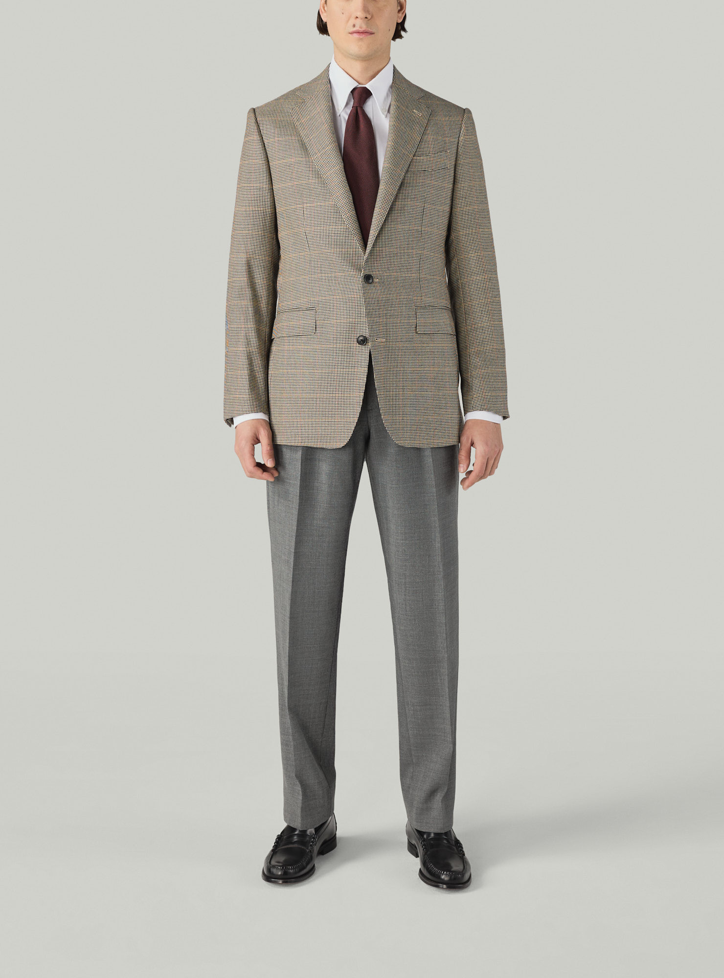 Beige Houndstooth Jacket