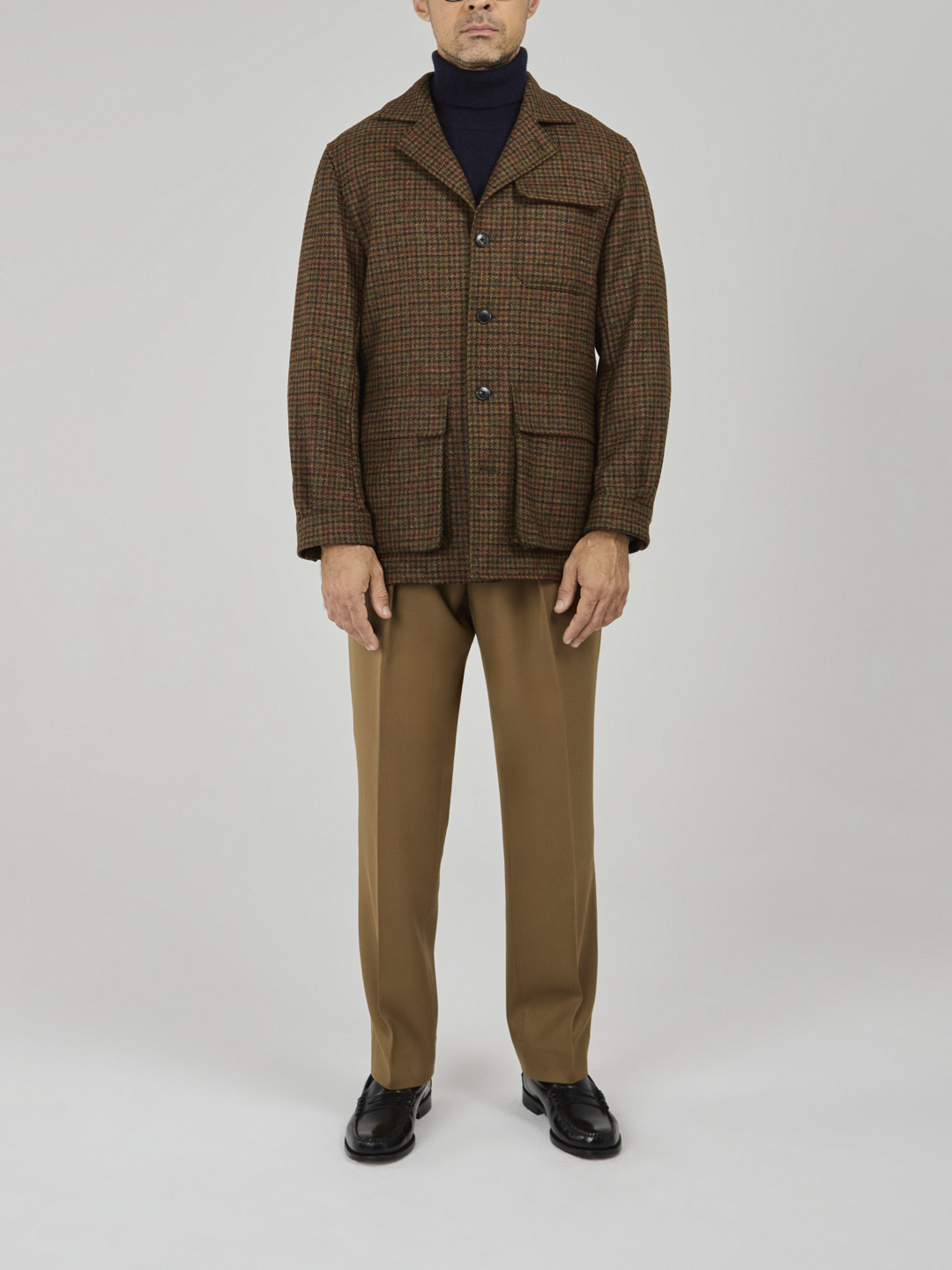 Brown Gun Club Tweed Safari Jacket