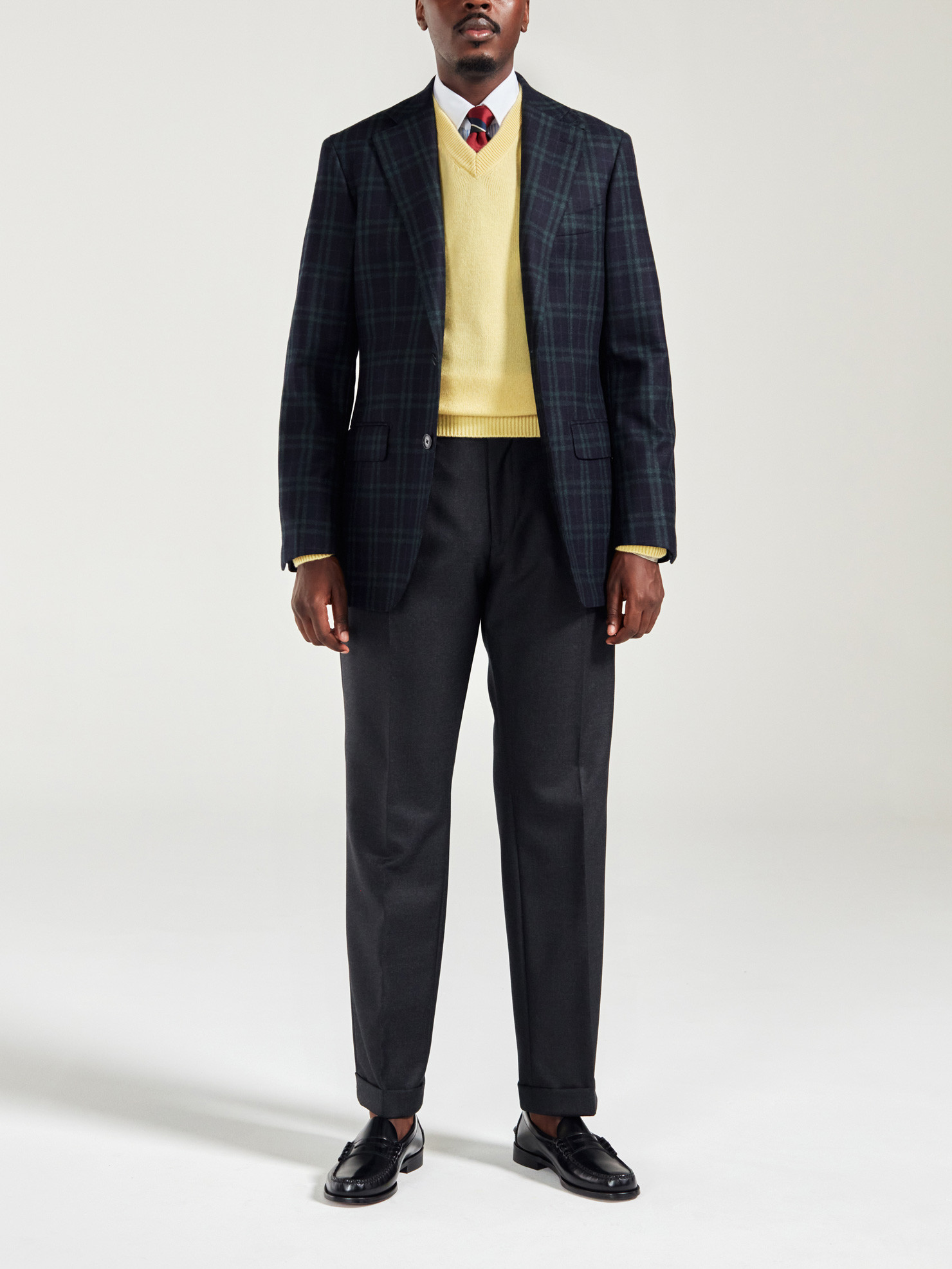 Manteau tartan vert clearance