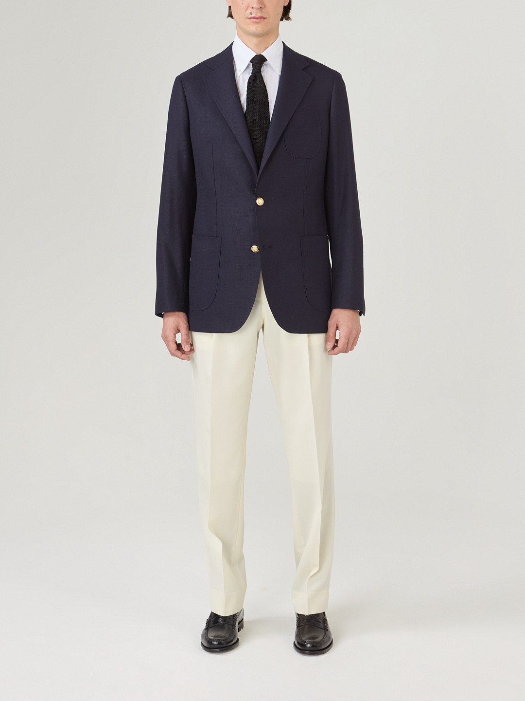 Blazer Fresco Mock Leno Navy