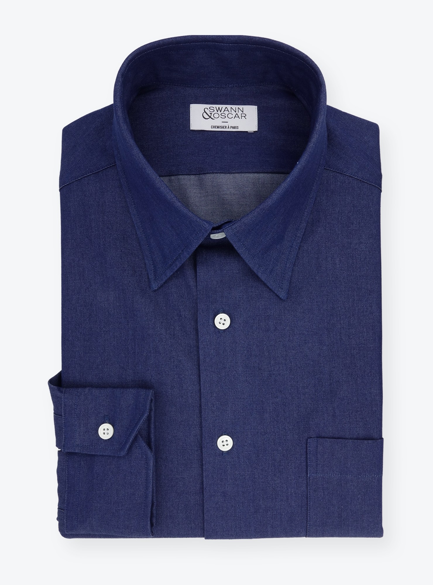 Shirt Twill Plain Blue