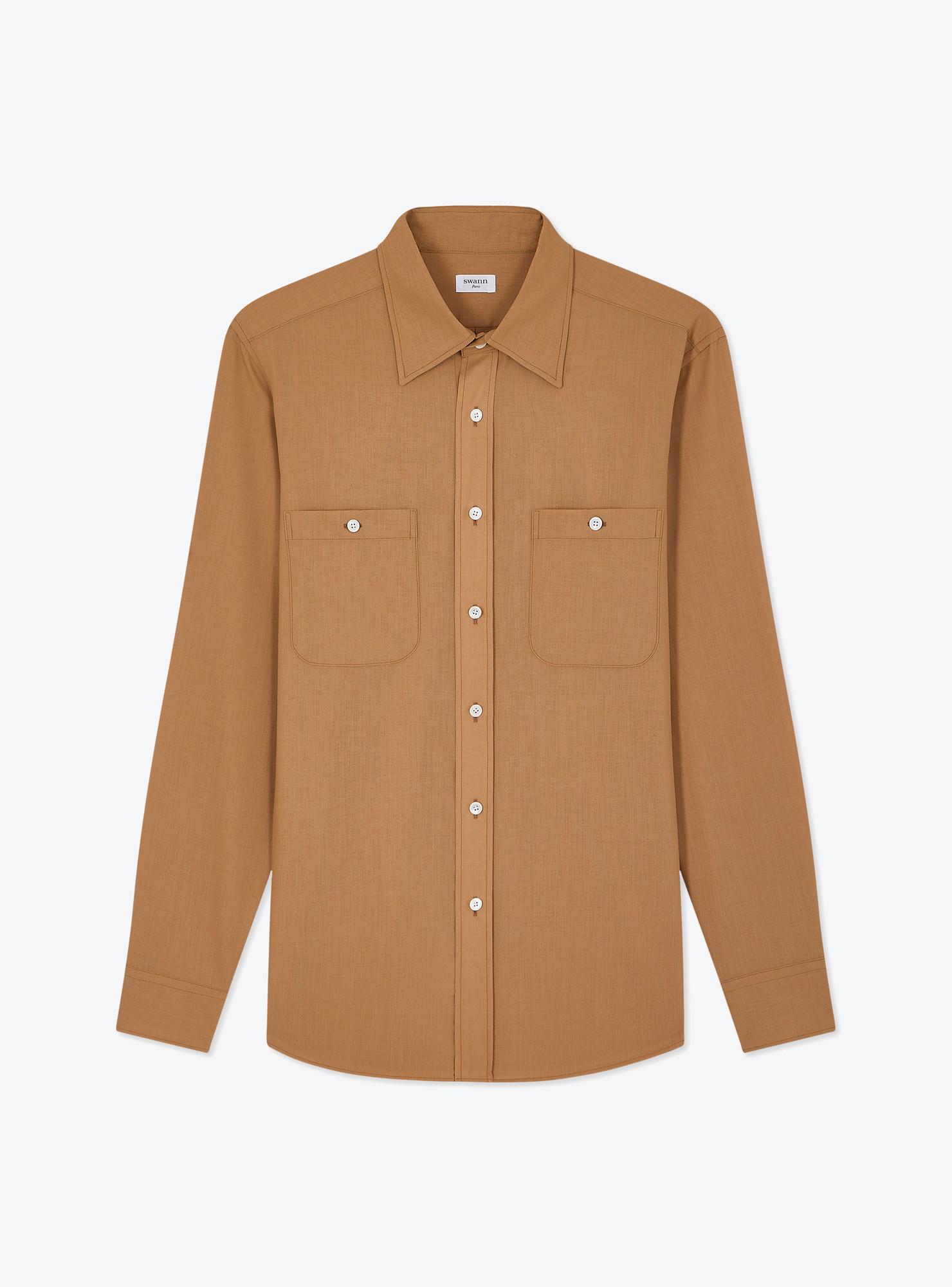 Plain Beige Oxford Shirt