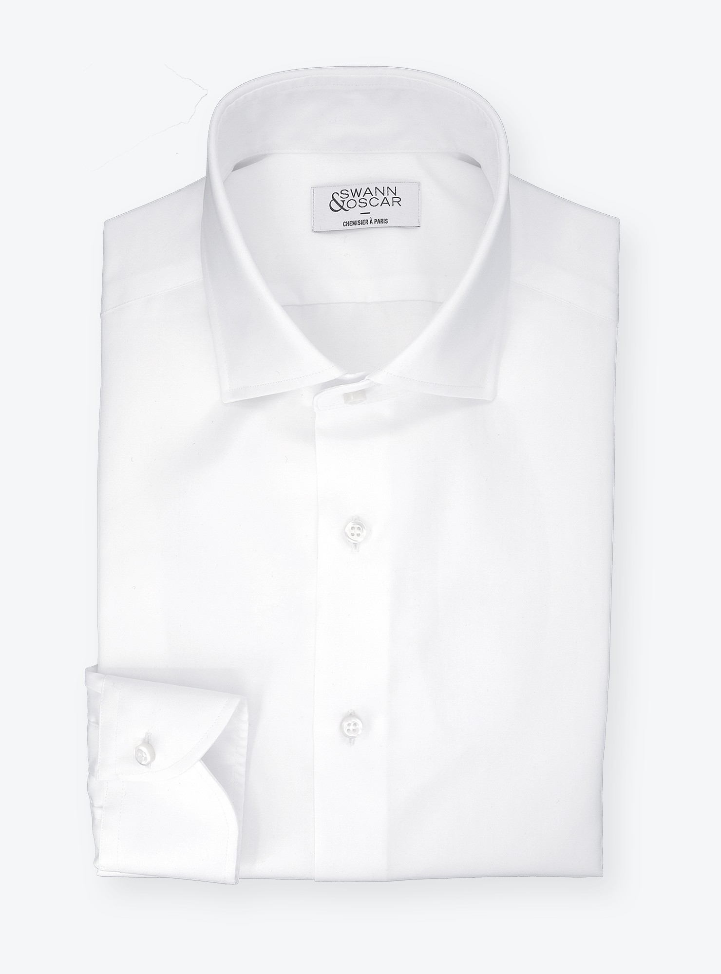 Twill Shirt Plain White (easy care)