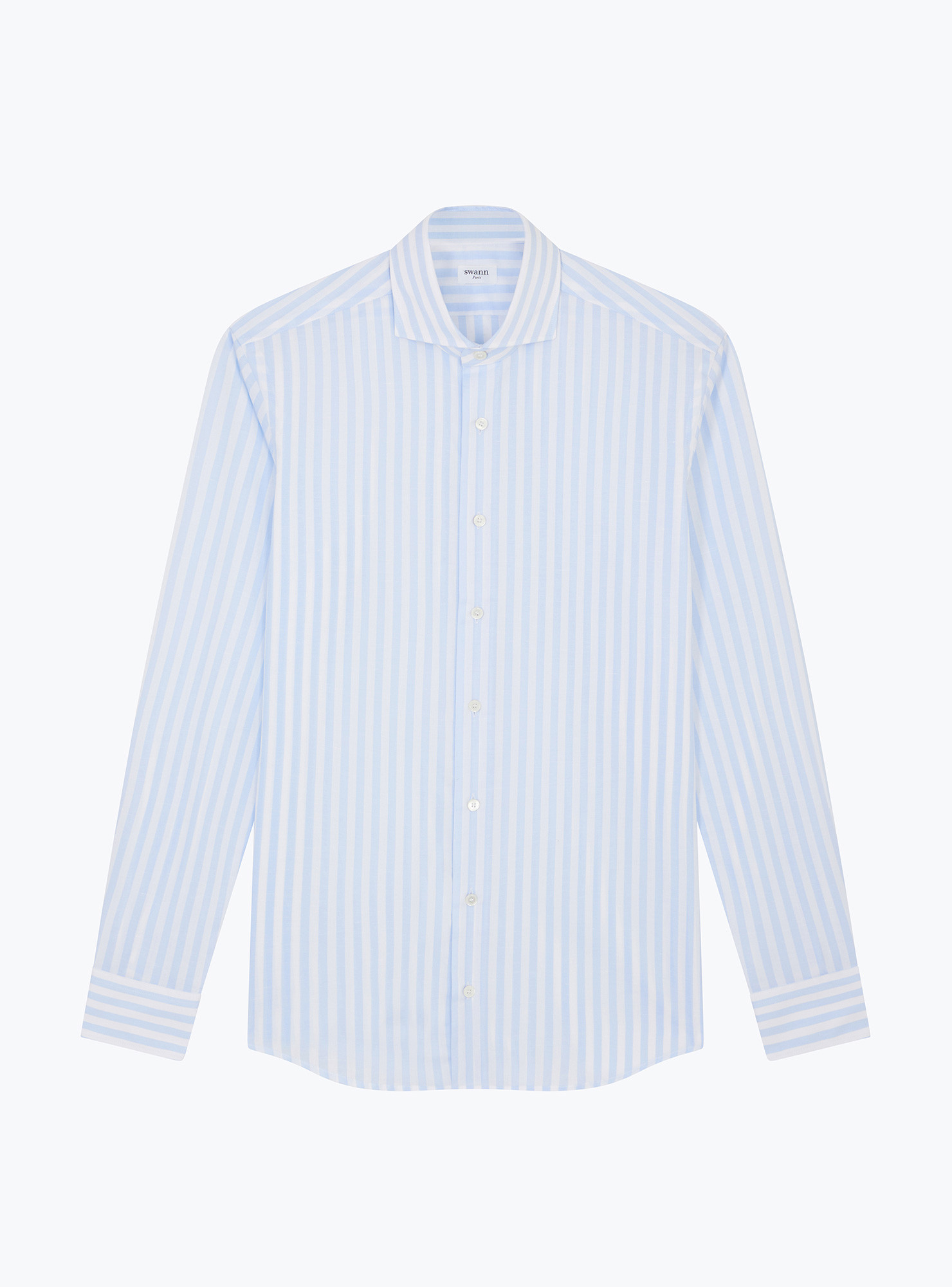 Shirt Poplin Stripes Blue