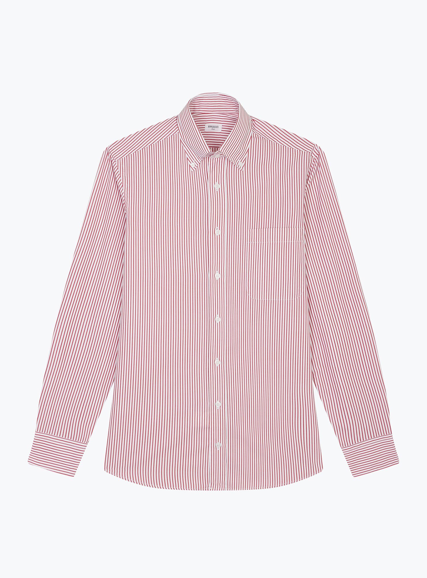 Shirt Poplin Stripes Red