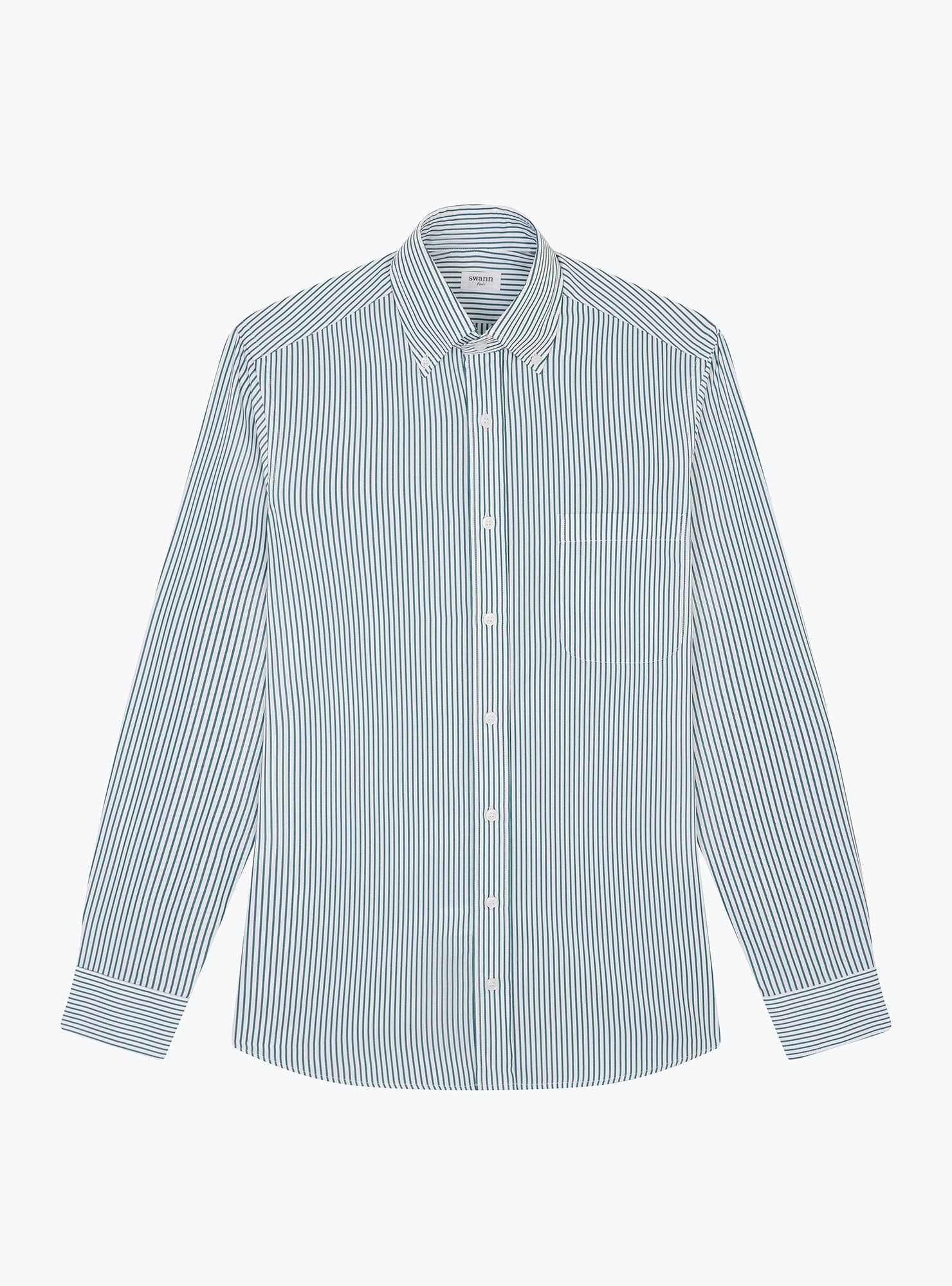 Shirt Poplin Stripes Green