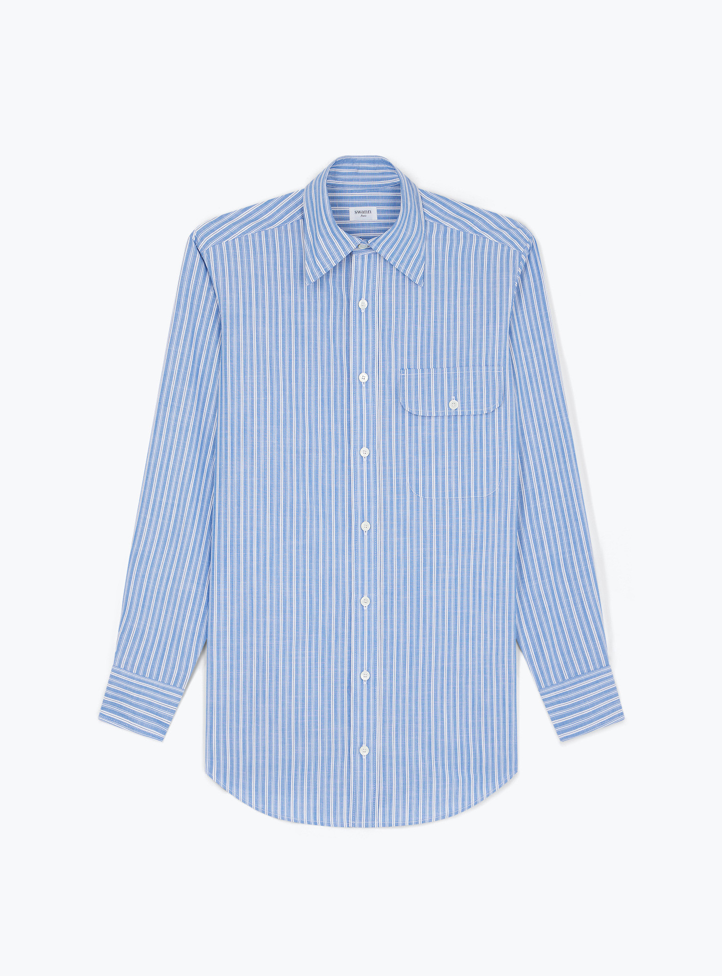 Shirt Chambray Stripes Blue