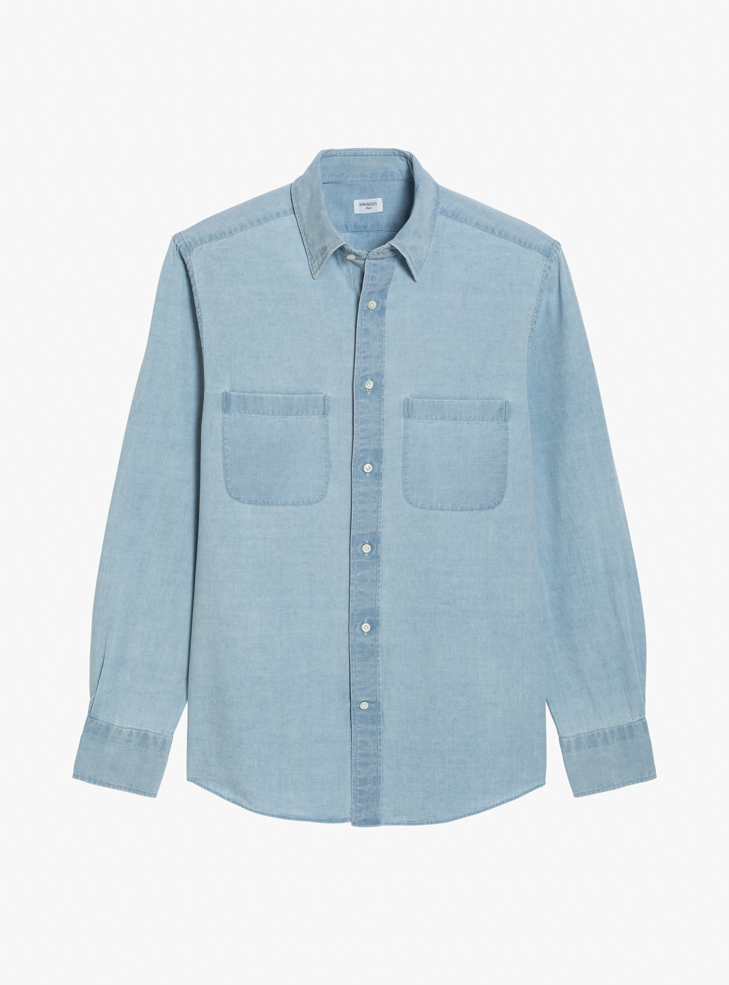 Shirt Denim Plain Blue