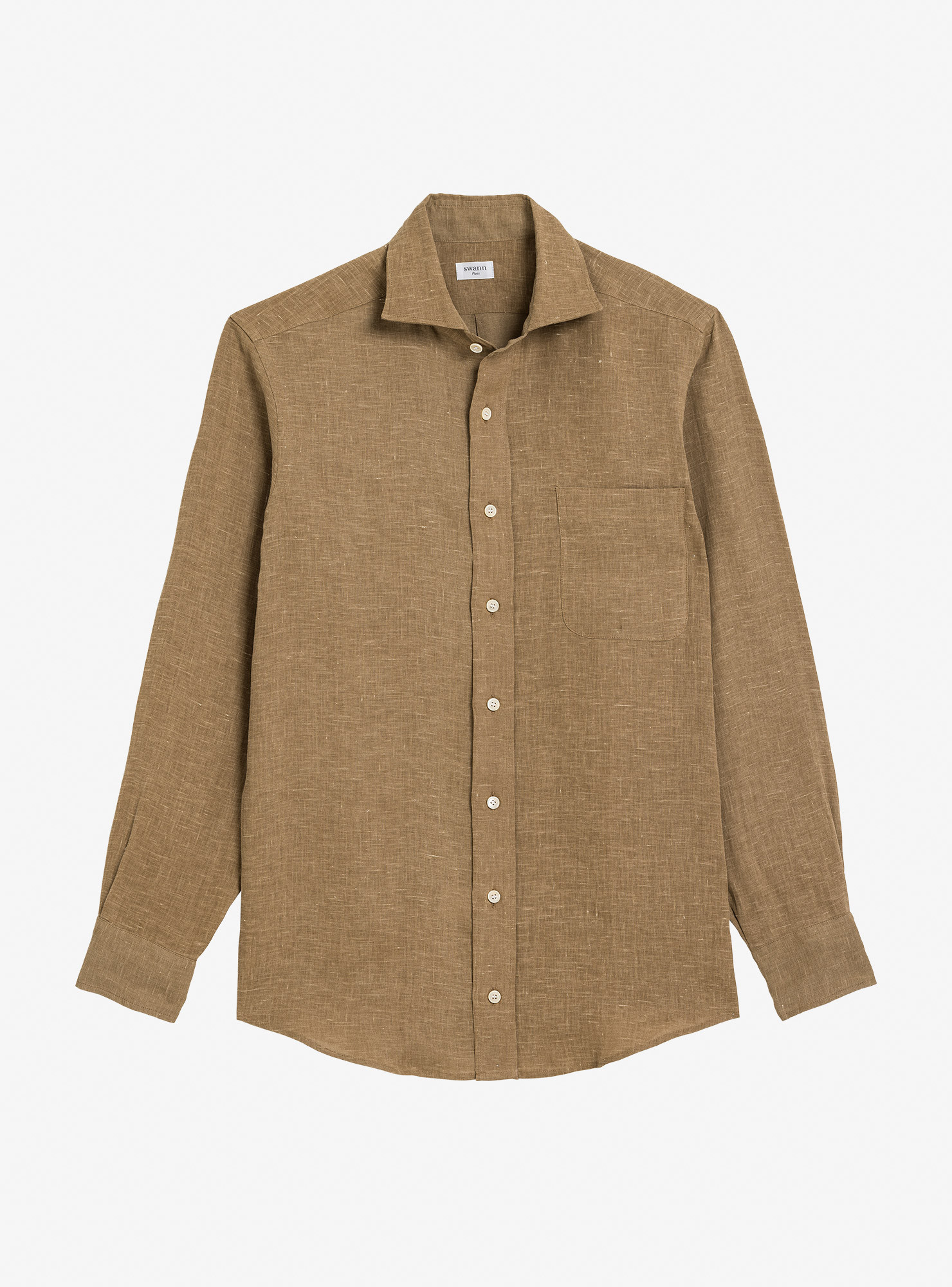 Shirt Linen Plain Beige