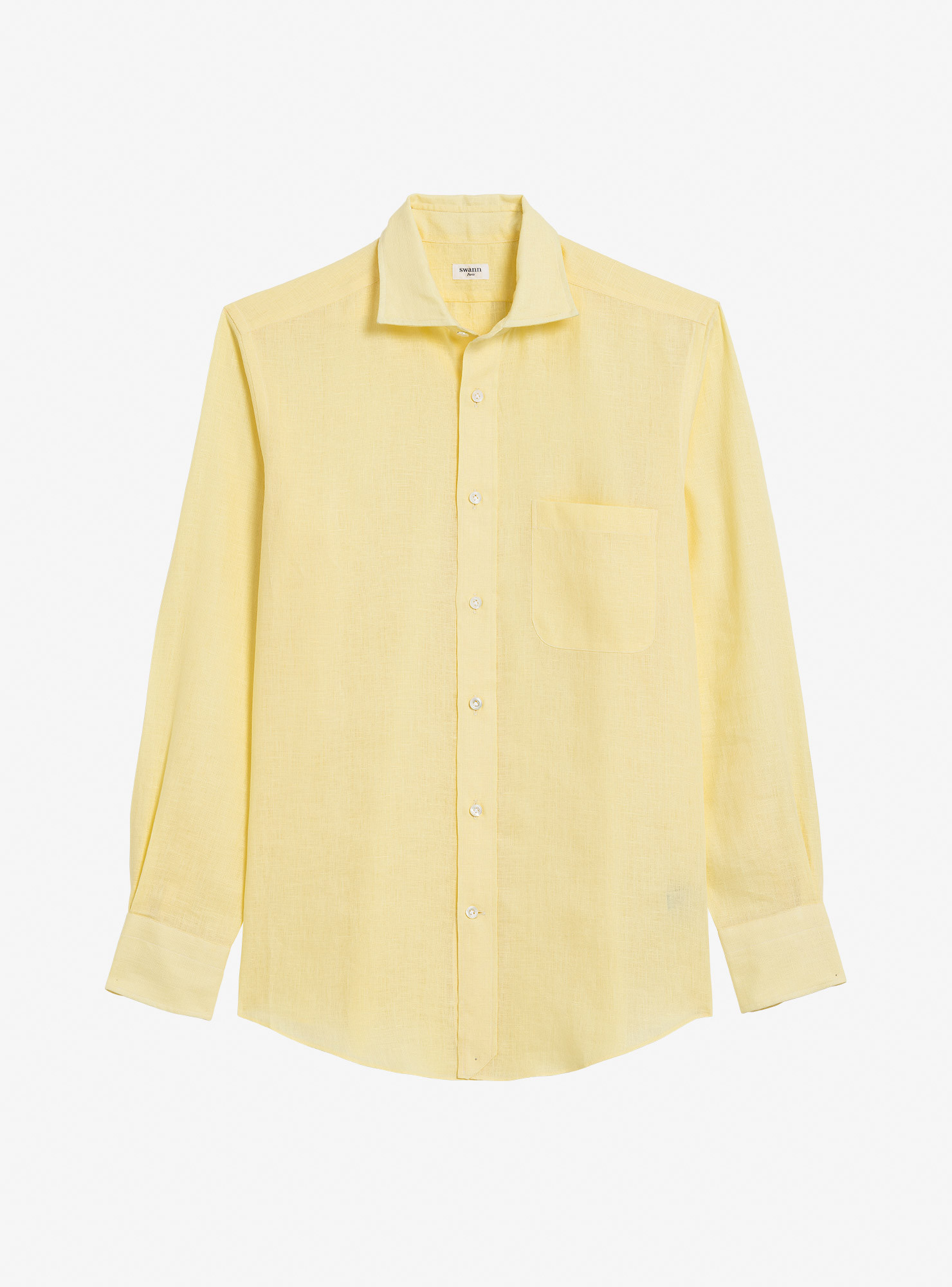 Shirt Linen Plain Yellow