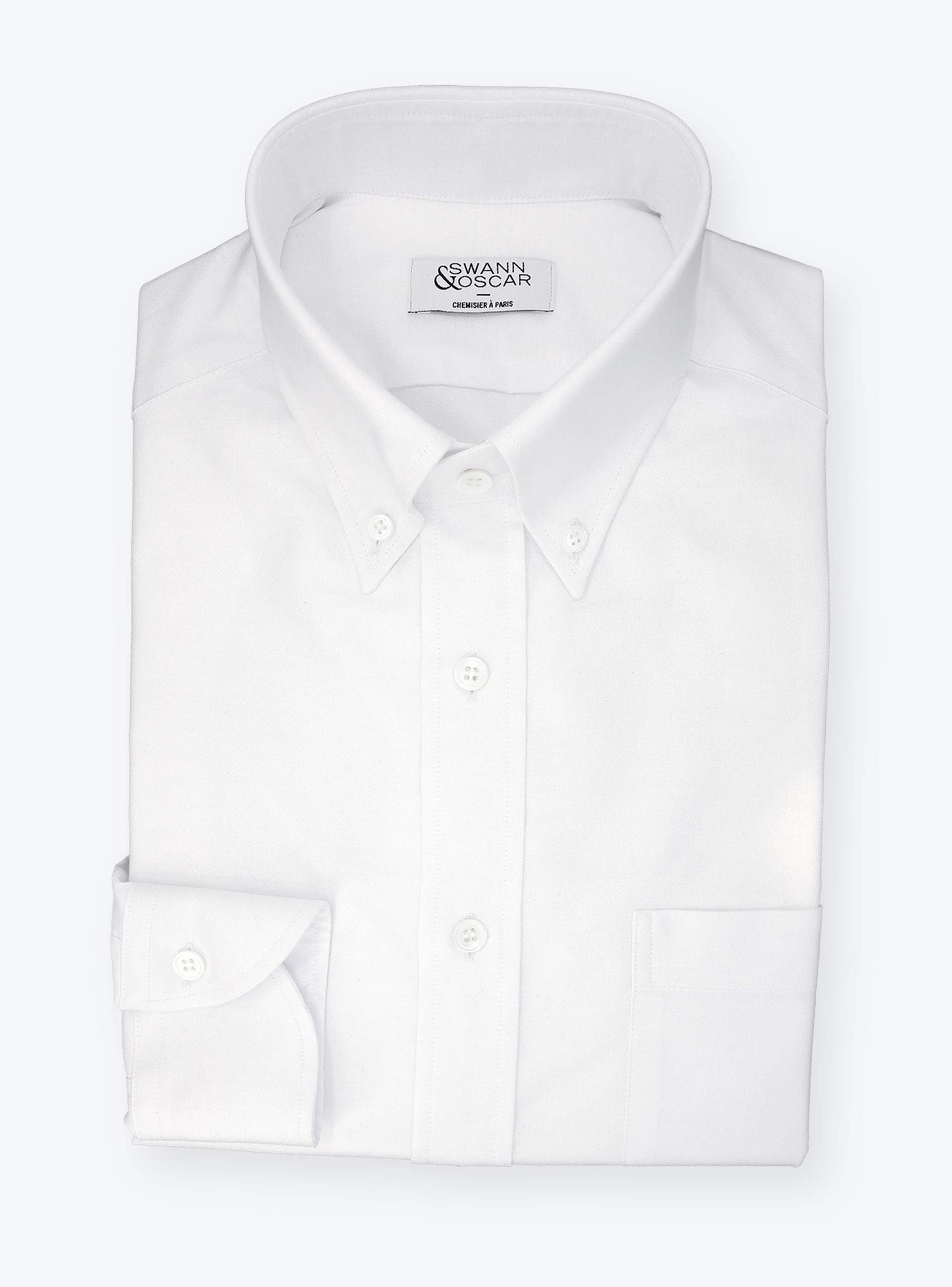 Chemise Oxford Unie Blanche Swann