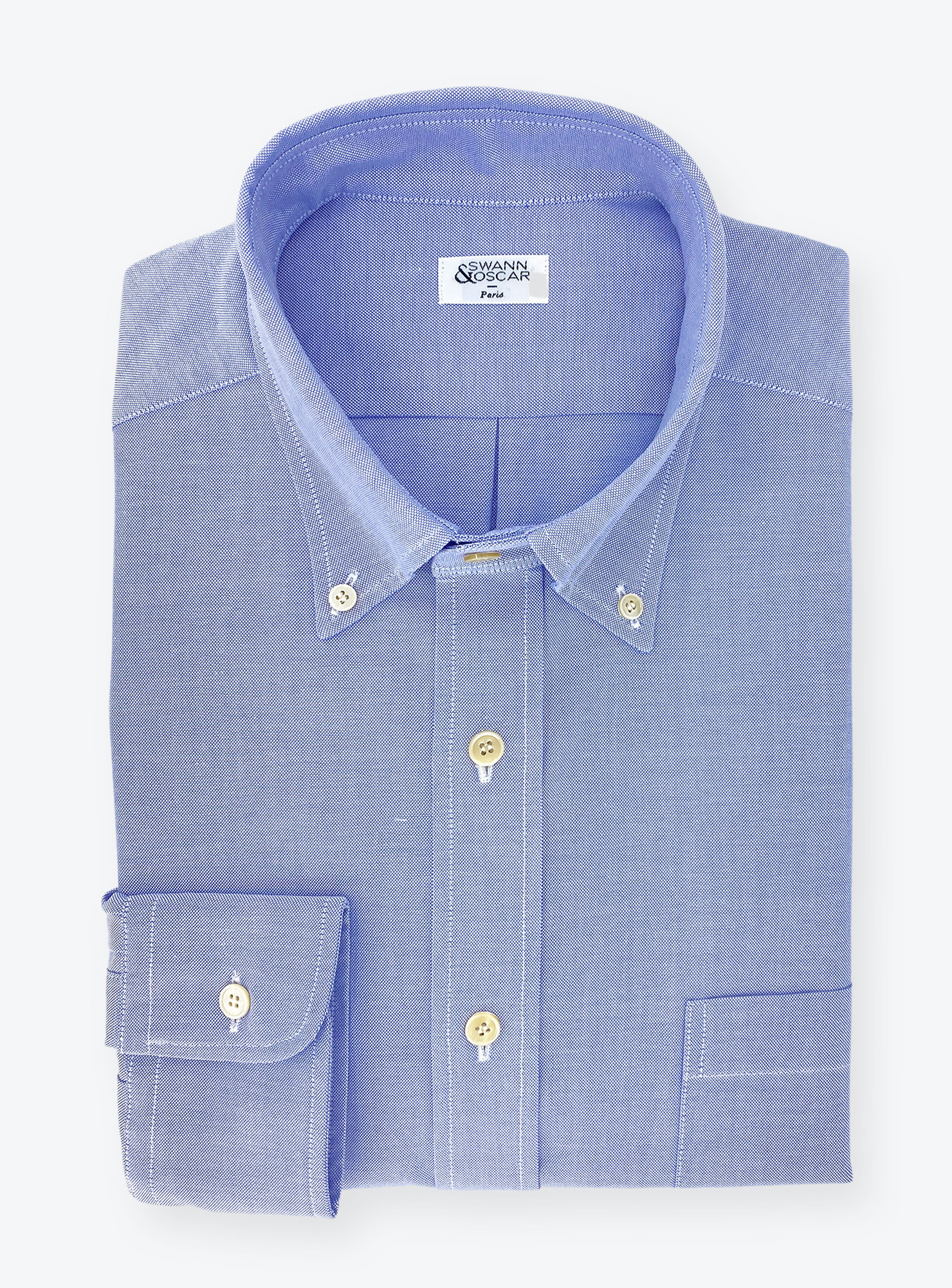 Blue American Oxford OCBD Shirt CH122194 | Swann