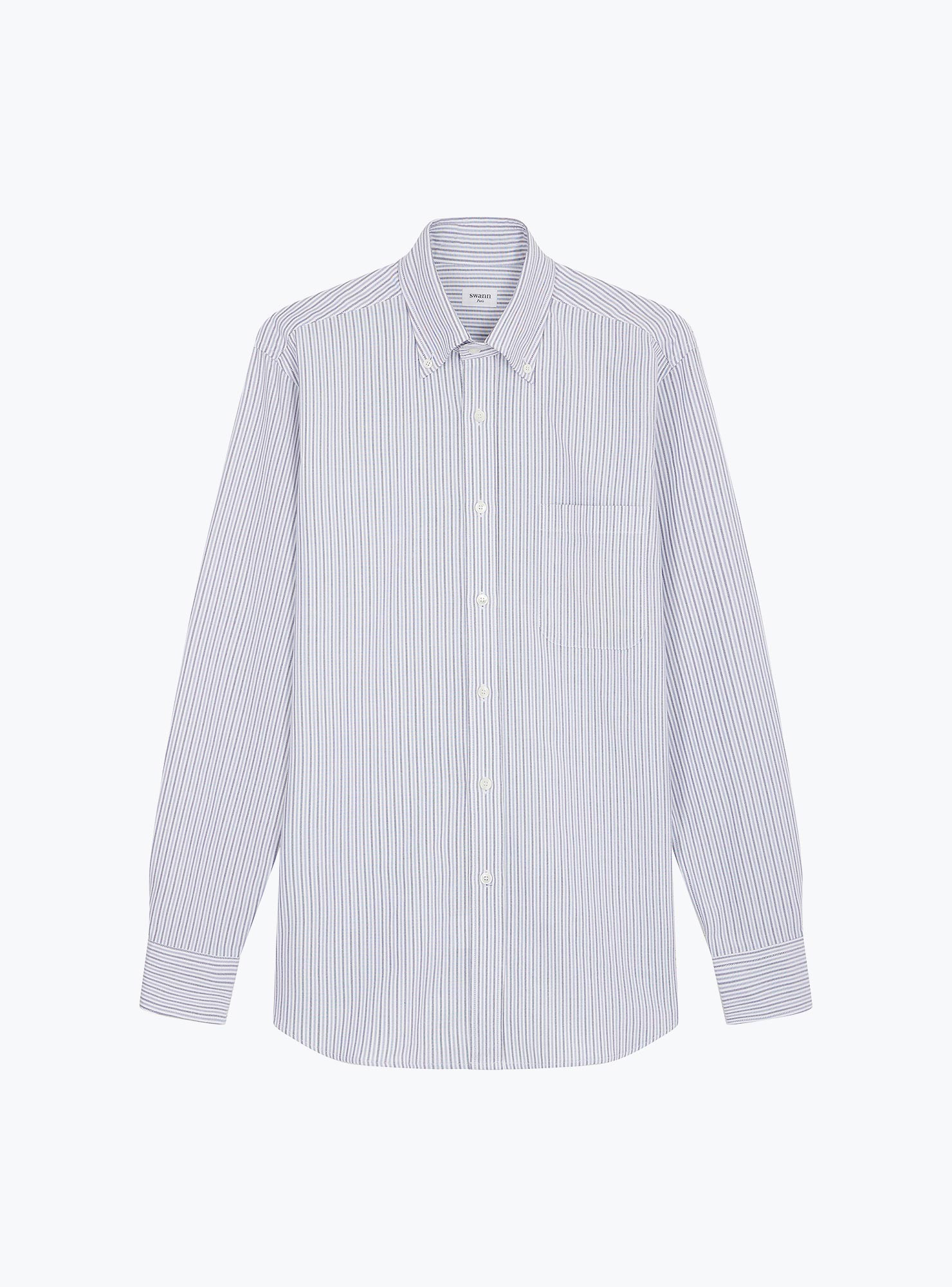 Blue Striped Oxford Shirt